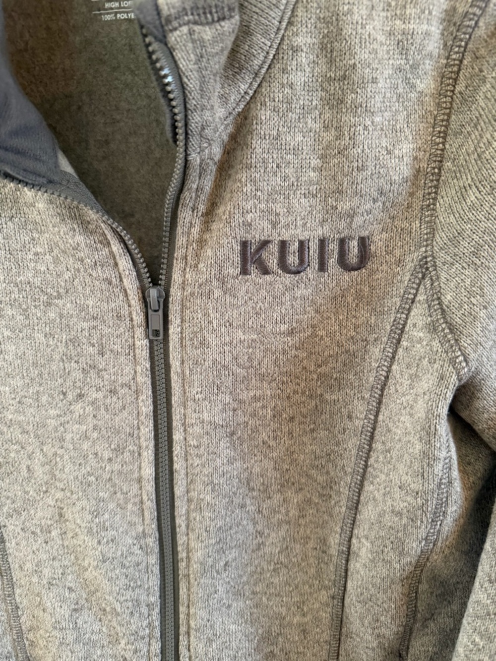 Kuiu Full-Zip Fleece Jacket in Heather Brown - Picture 2 of 3